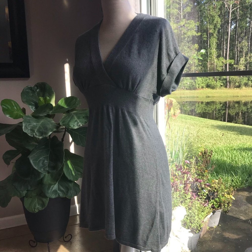 Express Sweater Wrap Dress‎ Gray S/P